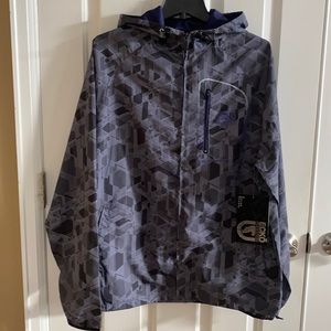 Ecko Function Jacket Geometric Grey Windbreaker size L